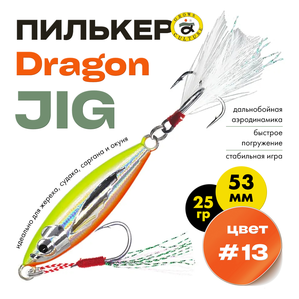 Пилькер Grows Culture Dragon JIG (53мм, 25гр)