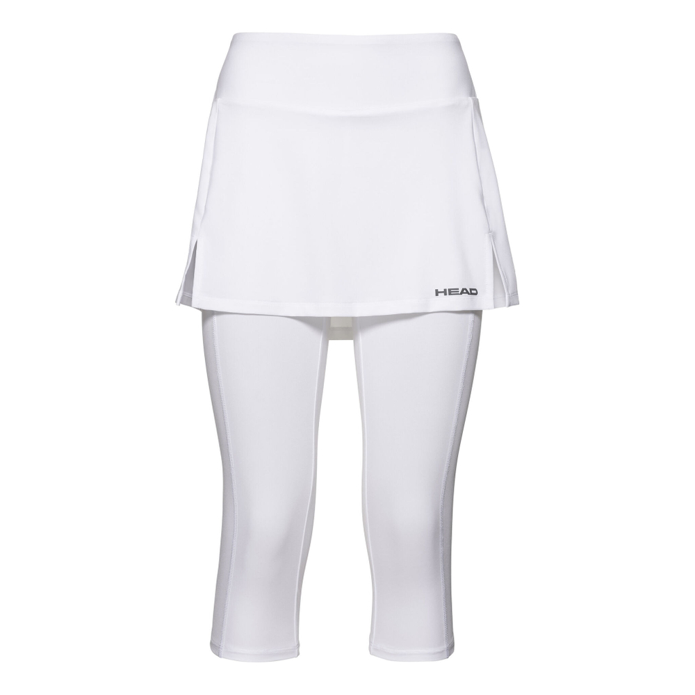 Женская теннисная юбка HEAD Club Scapri Women - White, Silver