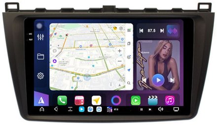 Магнитола для Mazda 6 GH 2007-2012 - FarCar GX012M монитор 9.5" 2K QLED на Android 14, TS20, 6+128Гб, CarPlay, 4G SIM-слот