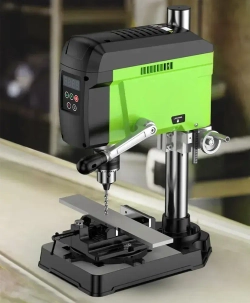 Станок сверлильный настольный BG-516809 для широкого спектра материалов, 0-2500 об/мин, 400 Вт, плавная регулировка оборотов, стационарная дрель с лазерным указателем