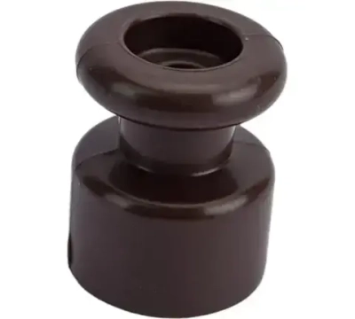 Изолятор для декоративного расположения витых проводов D 19,5 мм, H 24,5 мм "РЕТРО", 10шт, шоколад