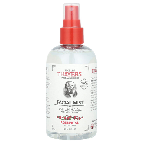 Thayers, Спрей для лица с гамамелисом, без спирта, лепестки роз, 237 мл (8 жидк. унц.)