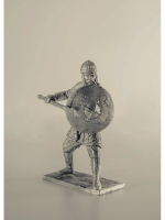 Оловянный солдатик Ополченец легковооруженный с копьем