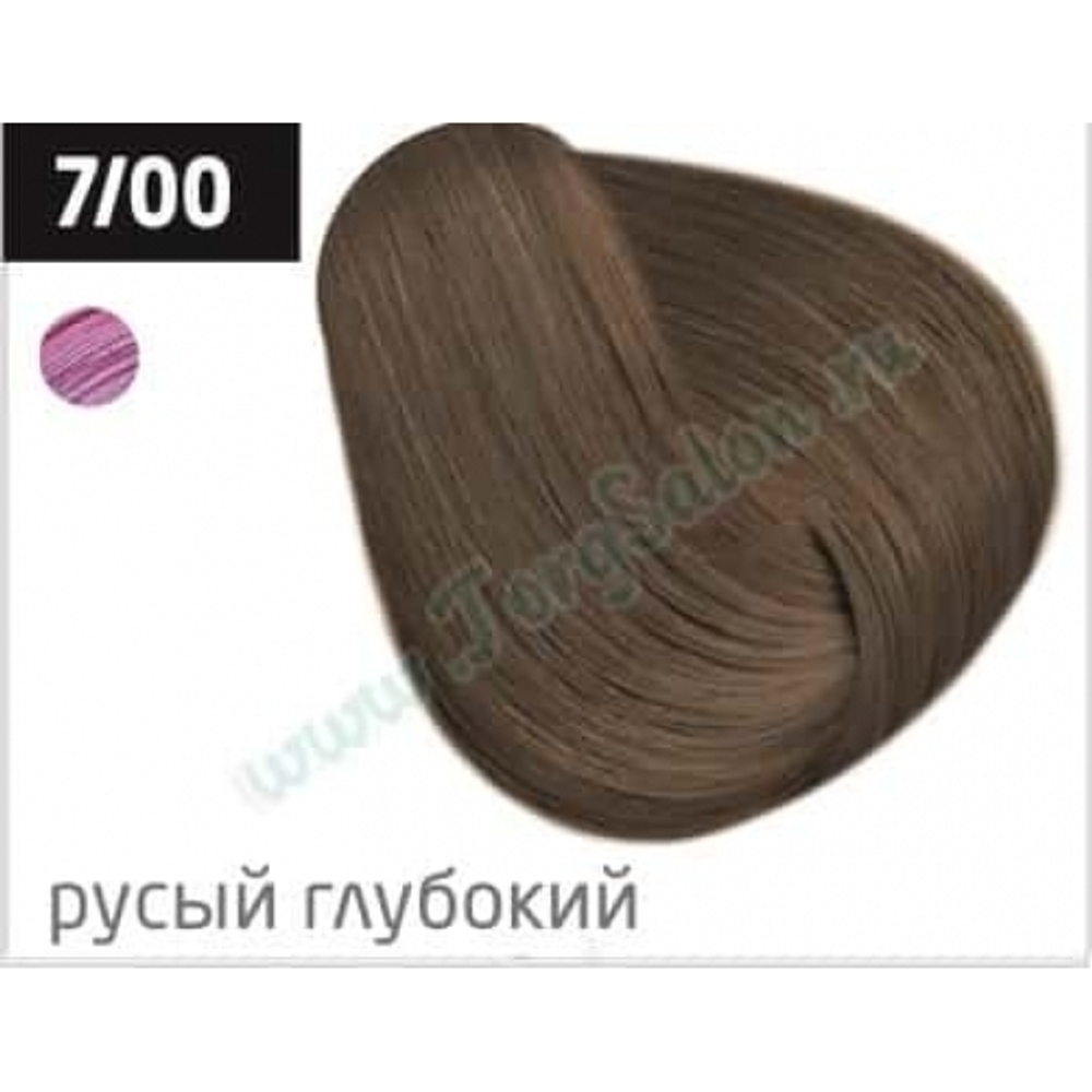 Перманентная крем-краска для волос «Русый глубокий» 7/00, Ollin Performance, 60 мл.