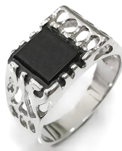 Ювелирное кольцо мужское из серебра
