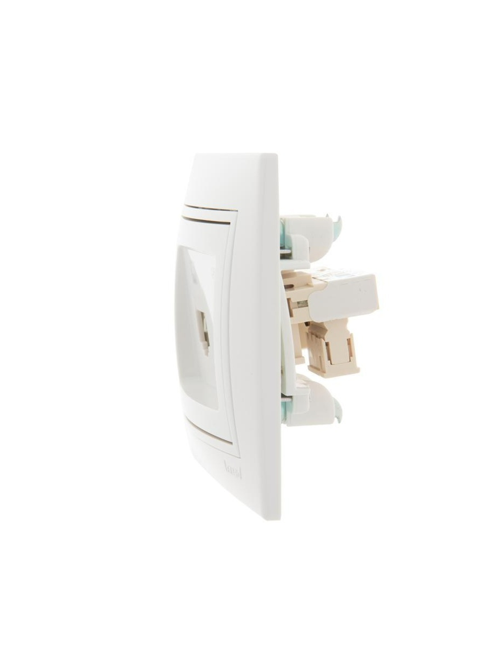 Розетка компьютерная + телефонная 2-м СП Mira RJ45 + RJ11 бел./бел. LEZARD 701-0202-143