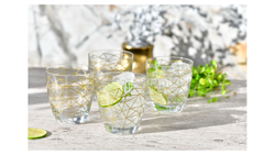 Набор стаканов для воды 2шт 370мл Krosno Золотая нить