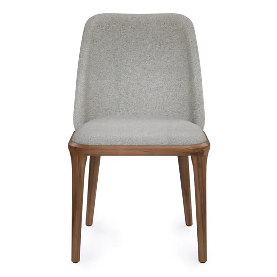 Стул Bruno, бежевый, ножки орех