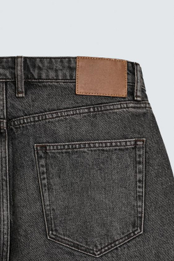 ZARA ДЖИНСОВЫЕ ШОРТЫ RELAXED FIT, ТЕМНО-СЕРЫЙ