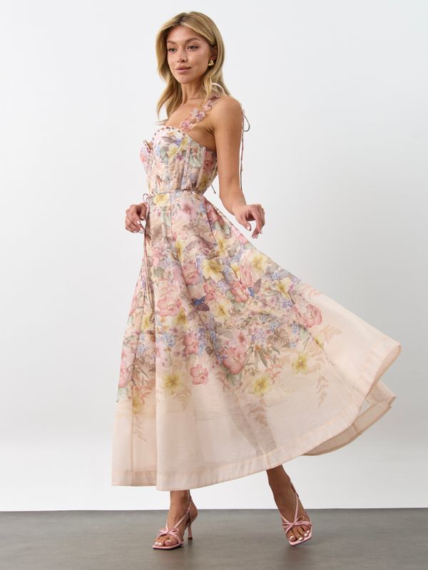 Платье корсетное flowers