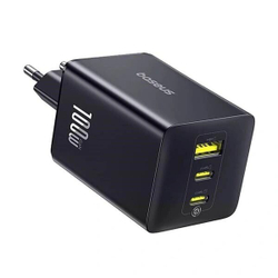 Сетевое зарядное устройство Baseus EnerFill FE11 Fast Charger 2C+U 100W, Чёрное (P10182102213-00)