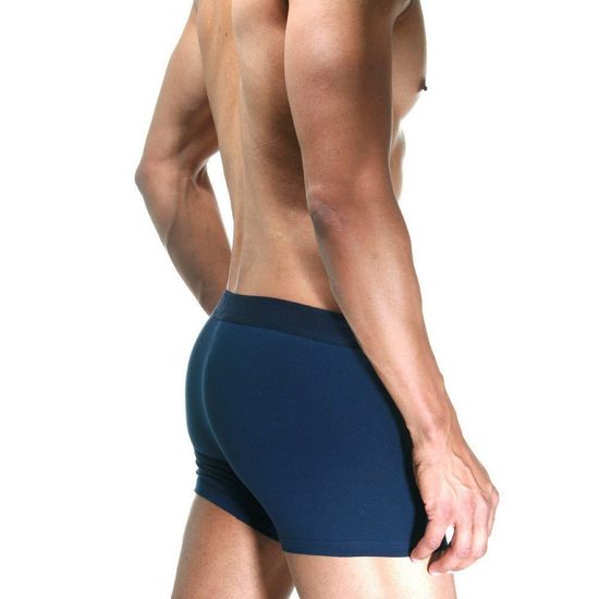 Набор мужских трусов боксеров 3в1 (темно-синие, бирюзовые с принтом, темно-синие) DARKZONE DZN9035