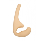 Безремневой страпон Natural Seduction бежевый 20,5 см