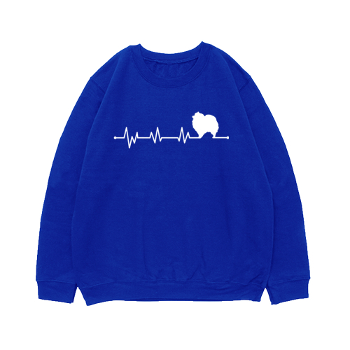 Свитшот "Шпиц - сердечный ритм"