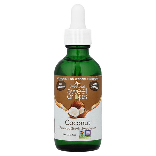SweetLeaf Stevia, Sweet Drops®, со вкусом кокоса, 60 мл (2 жидк. унции)