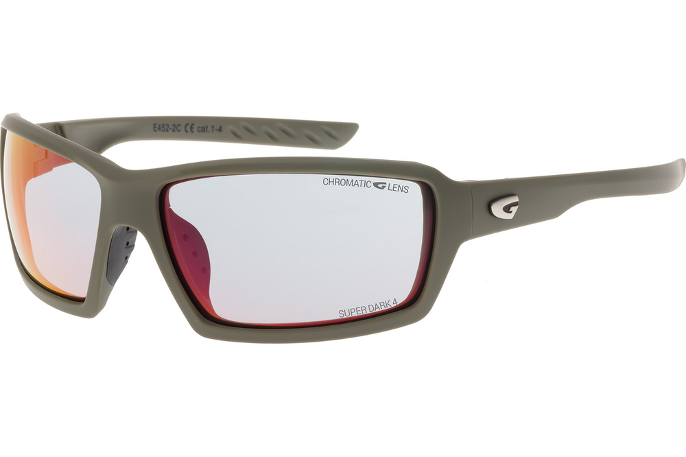 Спортивные очки GOG Ellbrus / Matt Green-Black / Photochromic Red Lens