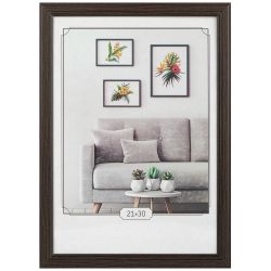 Фоторамка Image Art С22 МДФ универсальная 21х30 цвет венге вставка прозрачный пластик | Image Art