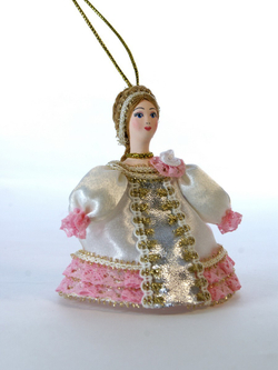 Кукла-подвеска Дама в бальном платье.