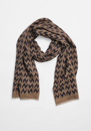 Шерстяной палантин SOROKONOZHKA LIGHT KHAKI 68х190