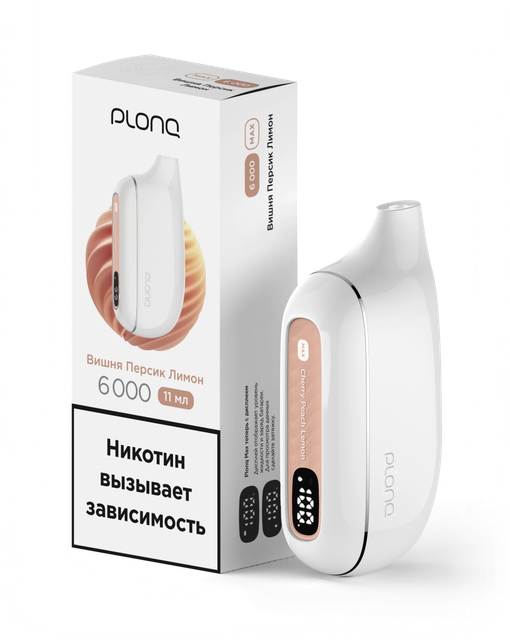 Одноразовый Pod Plonq Plus Max - Вишня Персик Лимон (6000 затяжек)