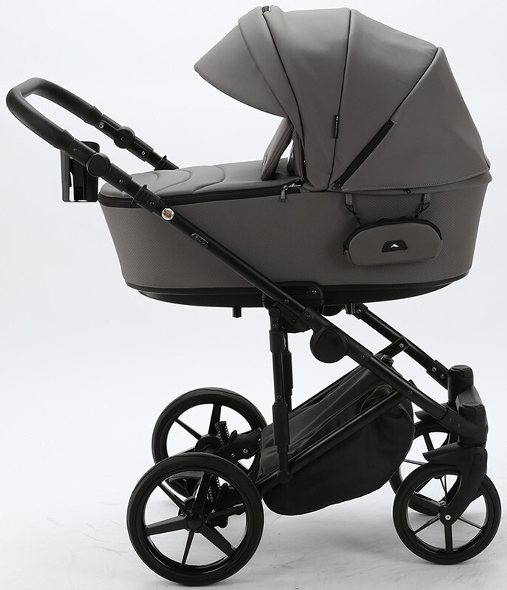 Детская коляска Adamex Zico Deluxe 2 в 1 Z-SA04 СВ.СЕР.ПЕРЛ КОЖА