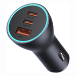 Автомобильная зарядка Baseus Golden Contactor Pro Triple Fast Charger Car Charger U+C+C 65W - Dark Gray