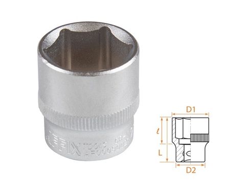 Цена на AFFIX (AF00030021) Головка торцевая стандартная шестигранная 3/8", 21 мм