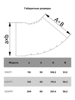 Колено КРП 60х204 разноугловое пластик ERA