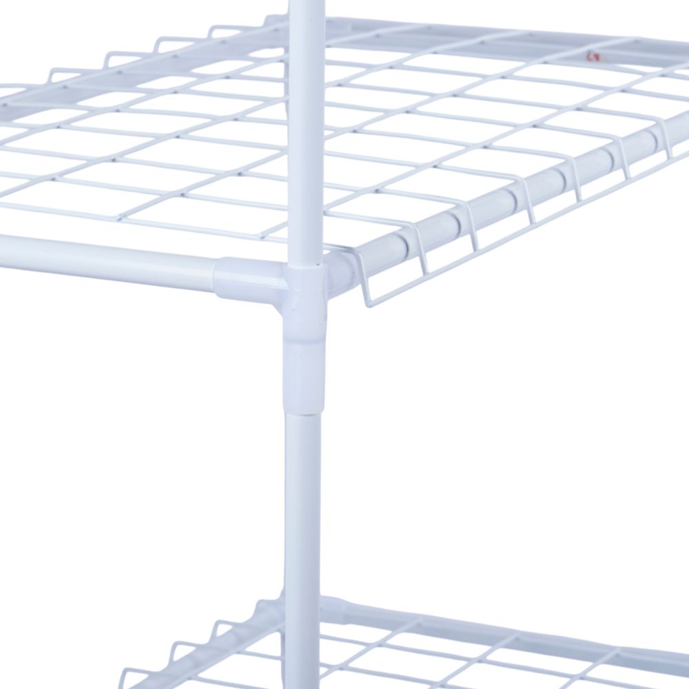 UGH-R01 H80 WHITE-WHITE ECONOM Парник-стеллаж для рассады. 3 полки. 46x24x80см. Металлическая труба в ПВХ. цвет белый. Тент ПВХ эконом. TM ФитоЛето
