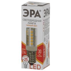 Лампочка светодиодная ЭРА STD LED T25-3,5W-CORN-827-E14 E14 / Е14 3,5Вт теплый белый свет | Лампы cветодиодные для бытовой техники
