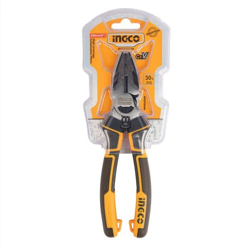 Плоскогубцы INGCO INDUSTRIAL 200 мм с двухкомпонентной рукояткой
