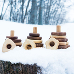 Деревянная пирамидка "Треугольная" Леснушки