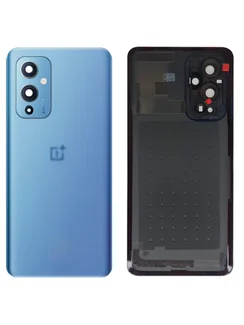 Задняя крышка для OnePlus 9 синяя (Arctic sky) со стеклом камеры