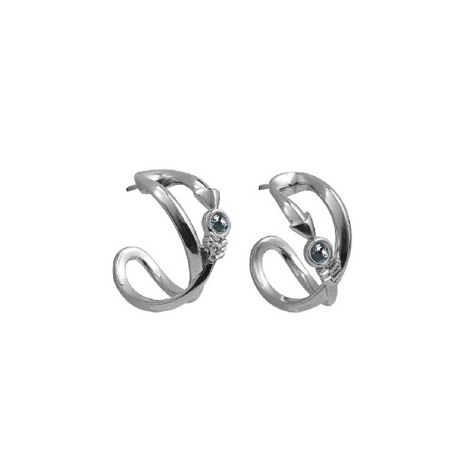 Серьги Ciclon с муранским стеклом и серебряным покрытием Infinito A213604-07