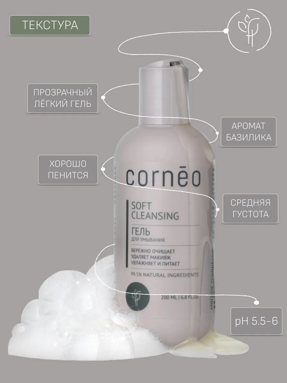Гель для умывания мягкое очищение, 200 мл
