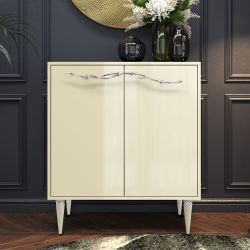 Комод Арт Колор Классик Сильвер с 2 полками Серый шелк