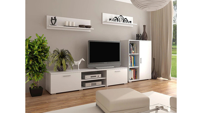 Стенка Денвер-1 (Икар) Белый Фасадный 0101 ** см, Белый   Фиеста