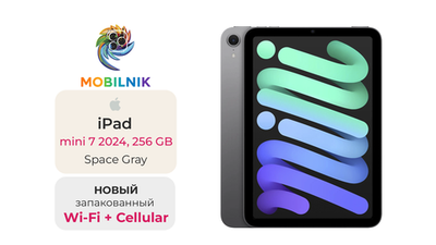 iPad mini 7 (2024) Wi-Fi + Cellular 256ГБ Space Gray (Без RuStore)