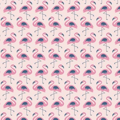 Розовые птички фламинго