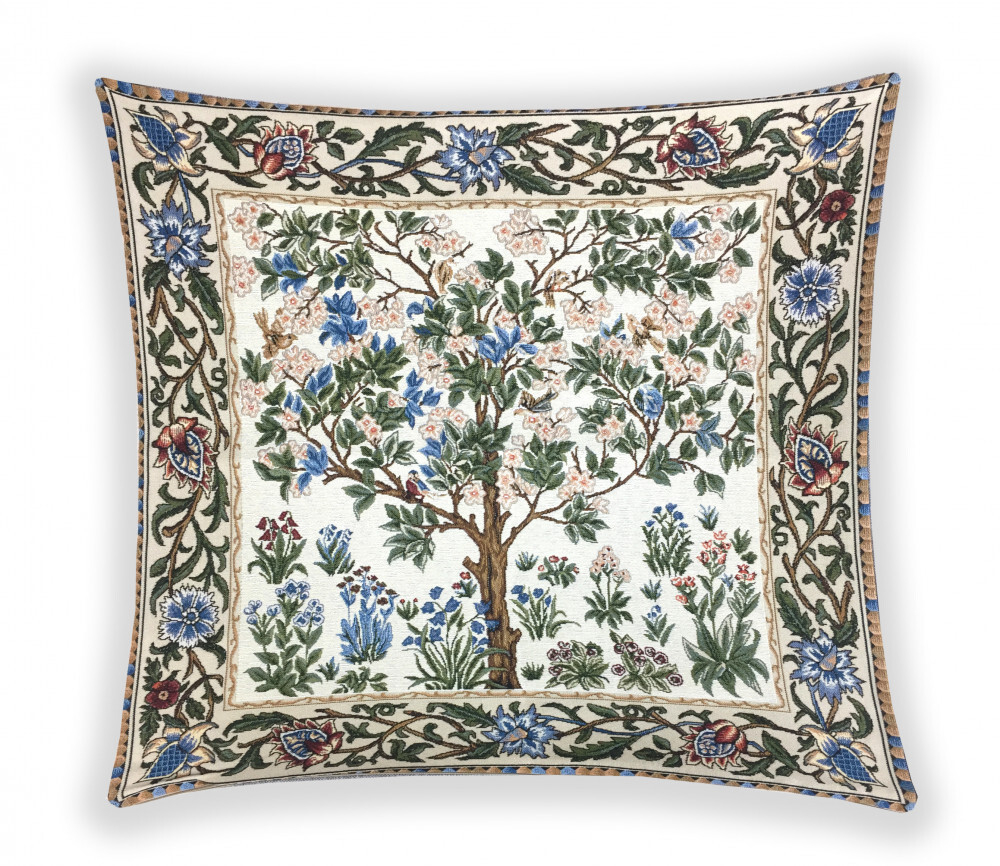 Цветущая яблоня беж. 63х63 см