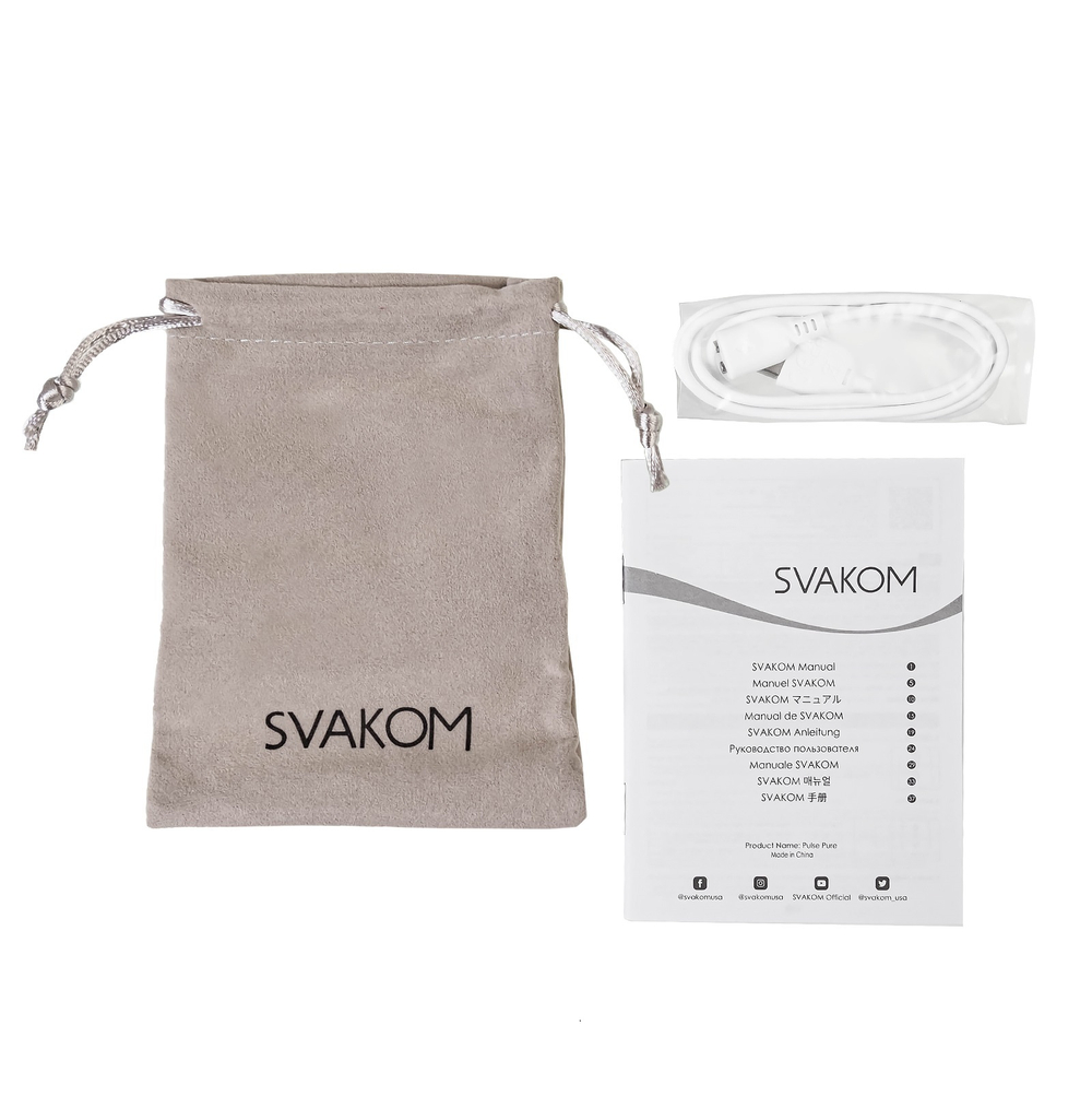 Вакуумный стимулятор клитора Svakom Pulse Pure синий 12,9 см