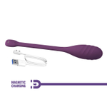 Фиолетовое интерактивное виброяйцо Leviathan