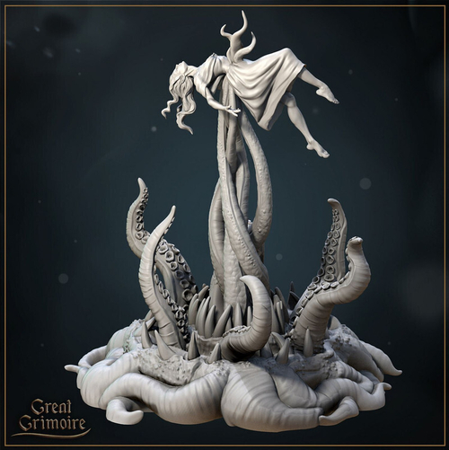 Жертвоприношение Девушка Монстр Существо миниатюра для dnd, днд, pathfinder, фентези, Настольная игра, НРИ, Варгейм, РПГ