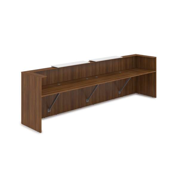 1КР-ДС.202 Комплект Ресепшн с фартуком ЛДСП (3854*761*1161) (без подсветки)