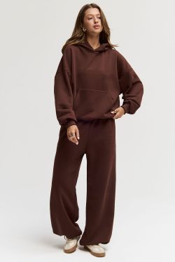 Худи свободного кроя шоколадного цвета