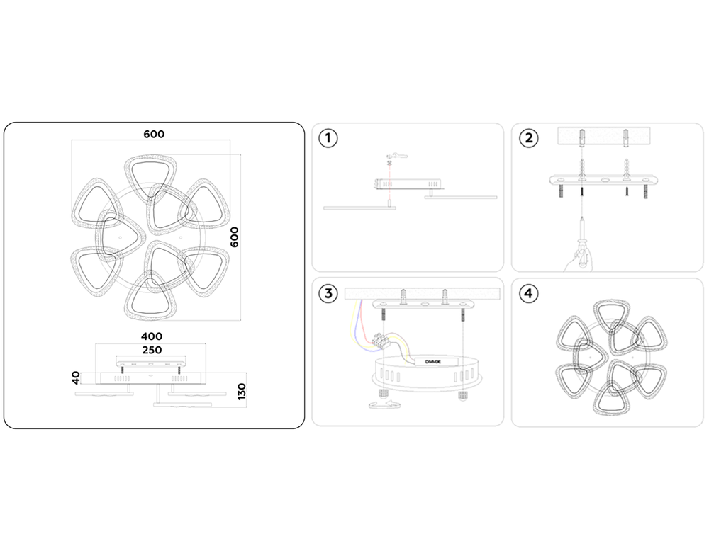 Ambrella Потолочный светодиодный светильник с пультом Ice FA2923