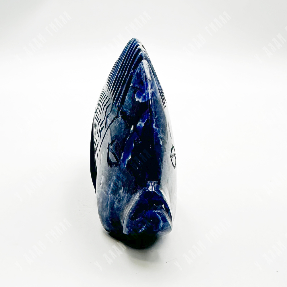 Лазуритовый карп малый [каменная фигурка]. Лазурит, резьба. XX в.