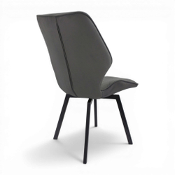 Стул поворотный "Раф 360" (арт. 342П), велюр Бренди В28 антрацит, ножки черные.