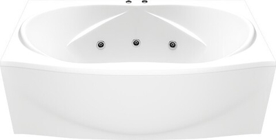 Ванна акриловая BAS Фиеста 1940х1005 с гидромассажем и каркасом