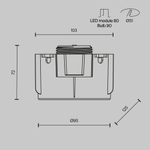 Встраиваемый светильник Technical DL136-GU10-W
